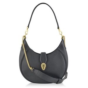 Unique Authentic Bvlgari Serpenti Ellipse Shoulder Bag, Black color Leather